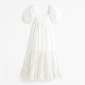 Abercrombie Emerson Dress Eyelet White
